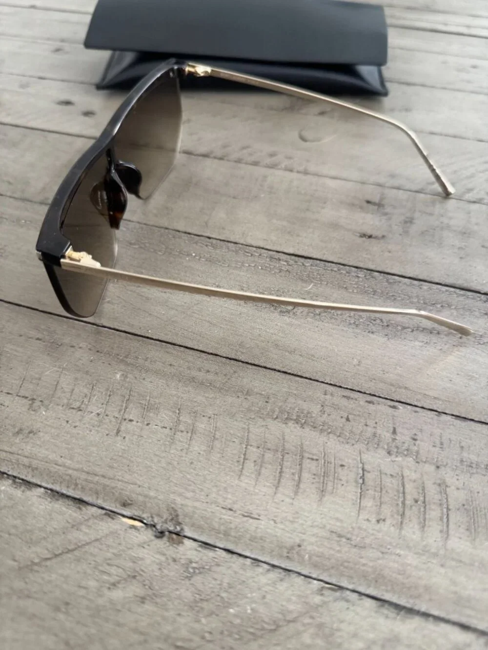 YSL Saint Laurent SL 519 MASK 003 Sunglasses Havana Brown Tortoise XL